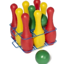 Enfant Tout Pour le Jeu 9 quilles 27 cm et 2 boules plastique bowling enfant