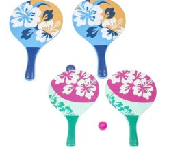 Enfant Tout Pour le Jeu 2 raquettes de plage en bois Beachball + 1 balle