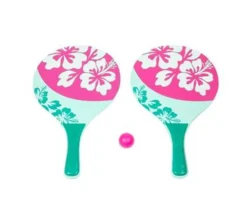 Enfant Tout Pour le Jeu 2 raquettes de plage en bois Beachball + 1 balle