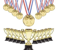 Tout Pour le Jeu 24 récompenses : 12 Médailles 3 cm et 12 trophées 8.5 cm