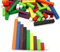 Tout Pour le Jeu 74 réglettes bois cuisenaire 1 à 10 cm - bâtonnets comptage math