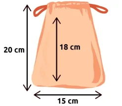 Tout Pour le Jeu 6 sacs colorés en coton 20 x 15 cm taille M