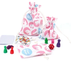 Tout Pour le Jeu 3 Sacs en coton décor ours polaire avec cordon