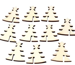Tout Pour le Jeu 10 sapins en bois 5 cm avec encoche (marqueurs de verre)