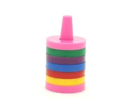 Tout Pour le Jeu 6 Socles avec 36 anneaux jetons troués