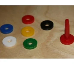Tout Pour le Jeu 6 Socles avec 36 anneaux jetons troués