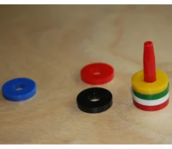 Tout Pour le Jeu 6 Socles avec 36 anneaux jetons troués