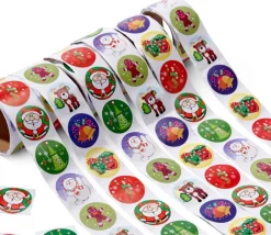Tout Pour le Jeu 100 stickers décor Noël ronds de 3.8 cm