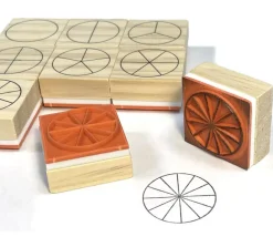 Tout Pour le Jeu 9 tampons fractions en rond