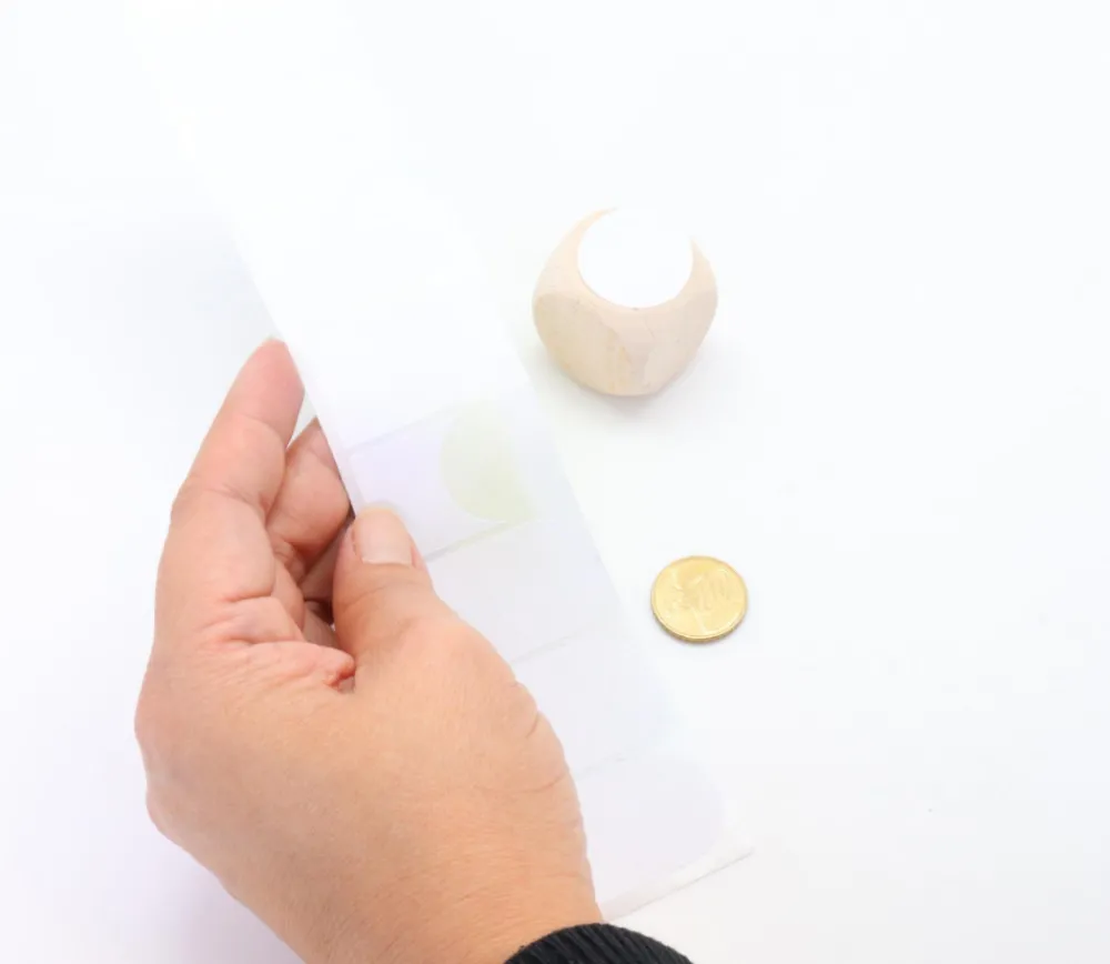 Tout Pour le Jeu 8 étiquettes 24 mm rondes autocollantes blanches pastille