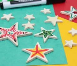Tout Pour le Jeu 11 étoiles bois plates différentes tailles de 2.3 cm à 7.5 cm neutres