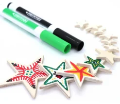 Tout Pour le Jeu 11 étoiles bois plates différentes tailles de 2.3 cm à 7.5 cm neutres
