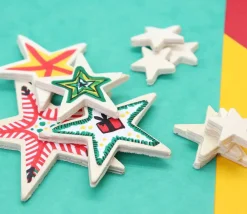 Tout Pour le Jeu 11 étoiles bois plates différentes tailles de 2.3 cm à 7.5 cm neutres