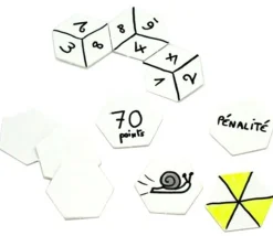 Tout Pour le Jeu 20 Tuiles 25 mm hexagones jetons épais blancs