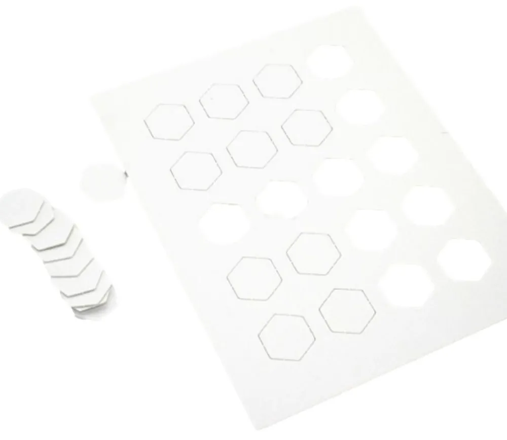 Tout Pour le Jeu 20 Tuiles 25 mm hexagones jetons épais blancs
