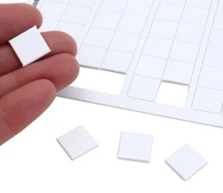 Tout Pour le Jeu 120 Tuiles carré 13 mm jetons épais blanc 1.3 cm vierge à personnaliser