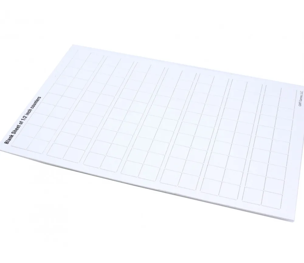 Tout Pour le Jeu 120 Tuiles carré 13 mm jetons épais blanc 1.3 cm vierge à personnaliser