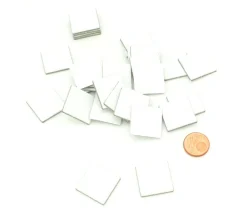 Tout Pour le Jeu 40 Tuiles carré 20 mm jetons épais blanc 2 cm vierge à personnaliser