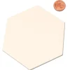 Tout Pour le Jeu 6 Tuiles hexagone jeton épais blanc 88 mm diamètre vierge à personnaliser
