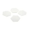 Tout Pour le Jeu 4 Tuiles hexagones jetons épais blancs 100 mm vierge à personnaliser
