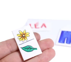Tout Pour le Jeu 10 Tuiles jetons épais rectangles blancs 24x40 mm vierge à personnaliser