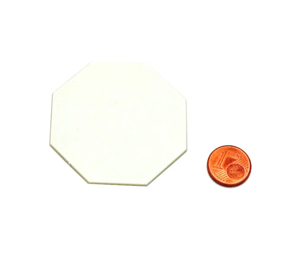 Tout Pour le Jeu 15 Tuiles octogones 50 mm blancs neutres à personnaliser