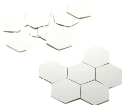 Tout Pour le Jeu 15 Tuiles épaisses hexagones blancs 50 mm vierge à personnaliser