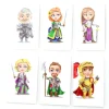 Tout Pour le Jeu 6 Tuiles personnages "chevalerie" 24 x 40 mm