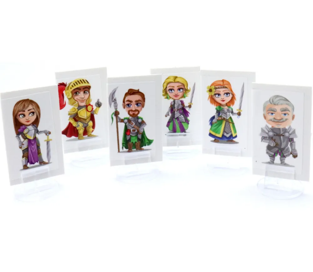 Tout Pour le Jeu 6 Tuiles personnages "chevalerie" 24 x 40 mm