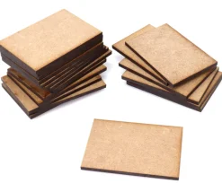 Tout Pour le Jeu 20 tuiles rectangles 6 x 4 cm en bois MDF brut