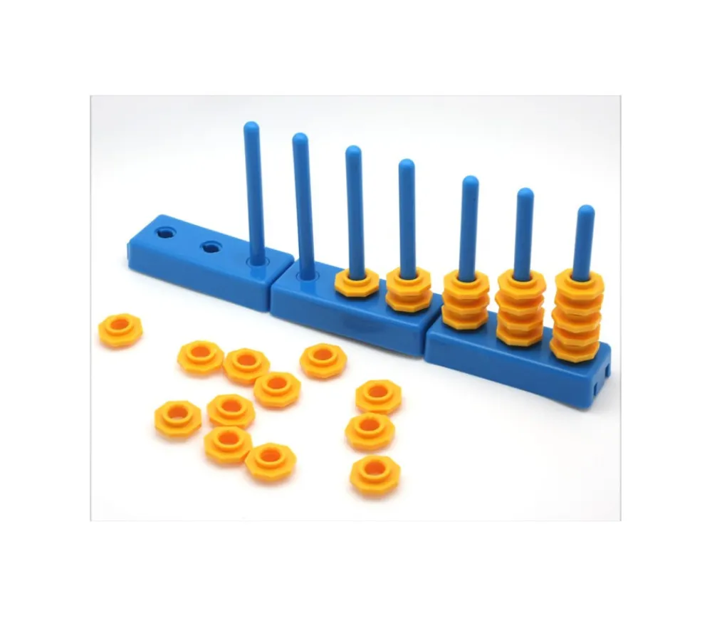 Tout Pour le Jeu Abaque de tri - Socle 3 tiges + 27 jetons à enfiler
