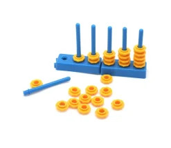 Tout Pour le Jeu Abaque de tri - Socle 3 tiges + 27 jetons à enfiler