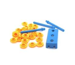 Tout Pour le Jeu Abaque de tri - Socle 3 tiges + 27 jetons à enfiler