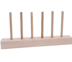 Tout Pour le Jeu Abaque de tri bois - Socle 6 tiges + 60 jetons