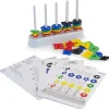 Tout Pour le Jeu Abaque de tri Formes - Socle 5 tiges + 100 jetons Abacolor