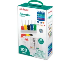Tout Pour le Jeu Abaque de tri Formes - Socle 5 tiges + 100 jetons Abacolor