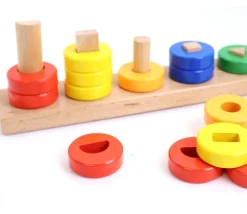 Tout Pour le Jeu Abaque tout en bois : formes géométriques - 30 cm