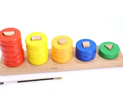 Tout Pour le Jeu Abaque tout en bois : formes géométriques - 30 cm