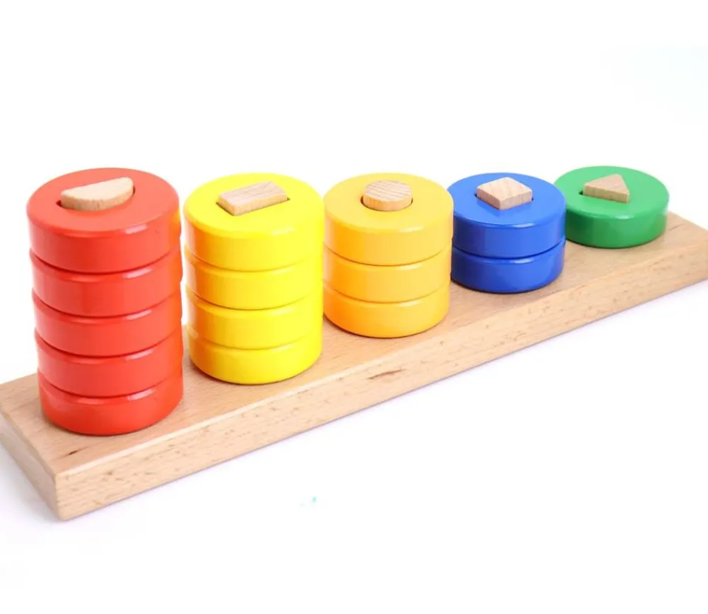 Tout Pour le Jeu Abaque tout en bois : formes géométriques - 30 cm