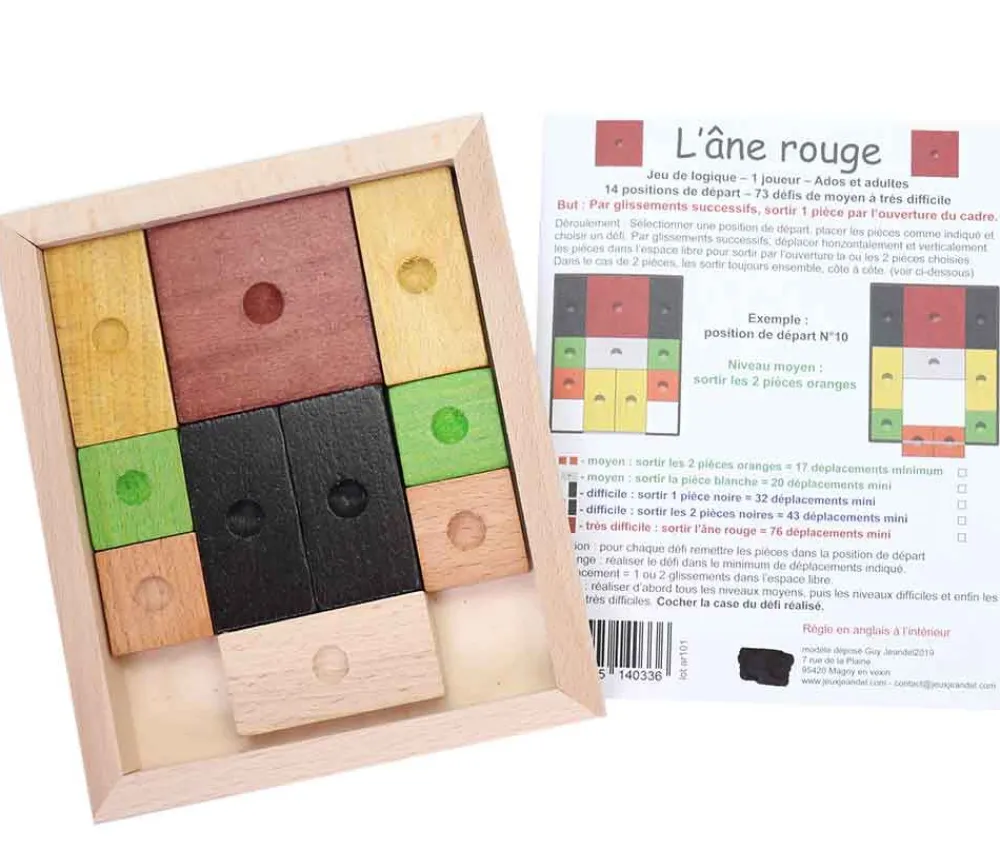 Tout Pour le Jeu Ane rouge en bois - jeu casse tête