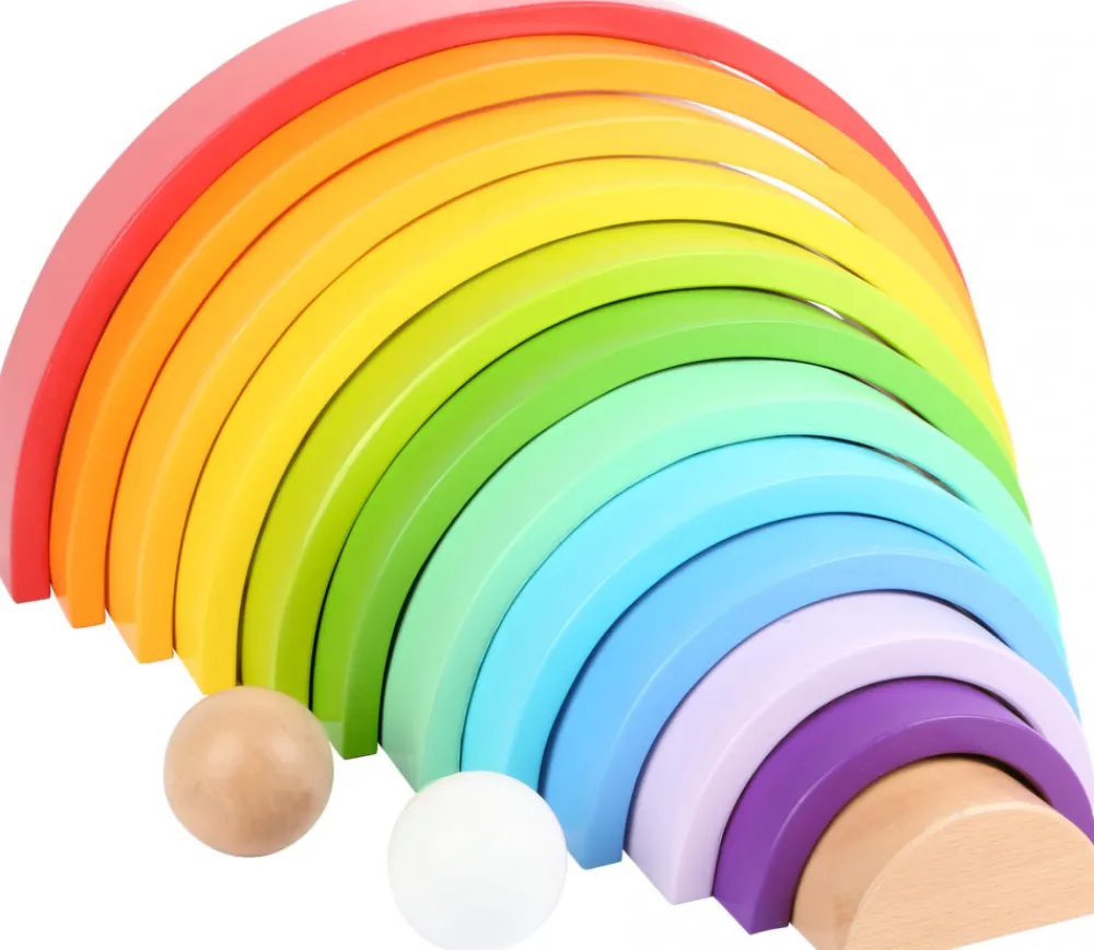 Tout Pour le Jeu Arc-en-ciel multicolore en bois XL - 14 pièces