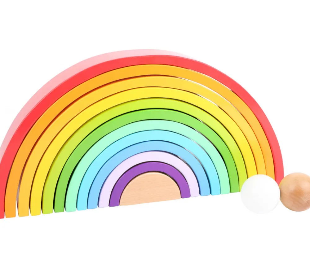 Tout Pour le Jeu Arc-en-ciel multicolore en bois XL - 14 pièces