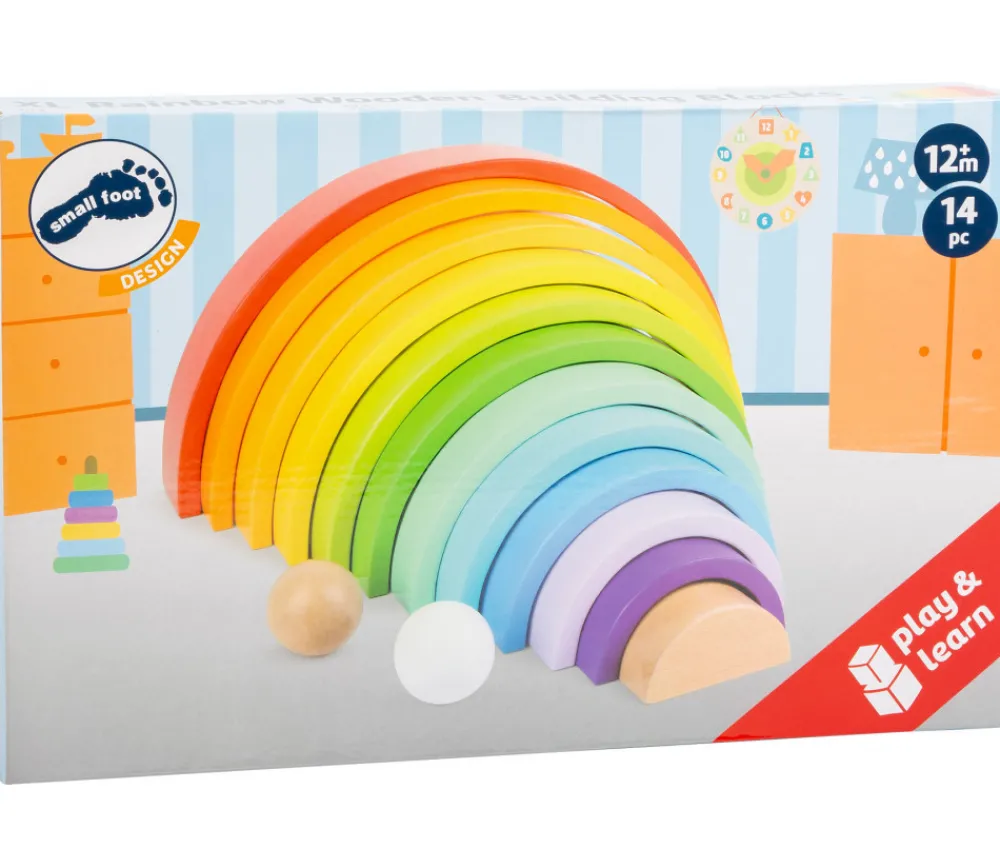 Tout Pour le Jeu Arc-en-ciel multicolore en bois XL - 14 pièces