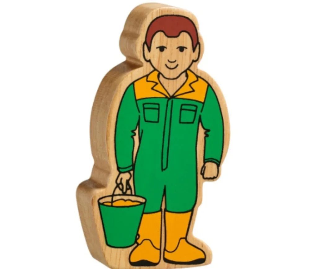 Tout Pour le Jeu Assistant fermier en bois coloré 100 x 53 x 25 mm personnage jeu