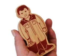 Tout Pour le Jeu Assistant fermier en bois coloré 100 x 53 x 25 mm personnage jeu