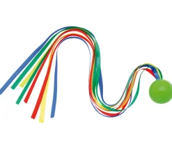 Enfant Tout Pour le Jeu Balle comète à lancer 4 cm avec queue rubans multicolores