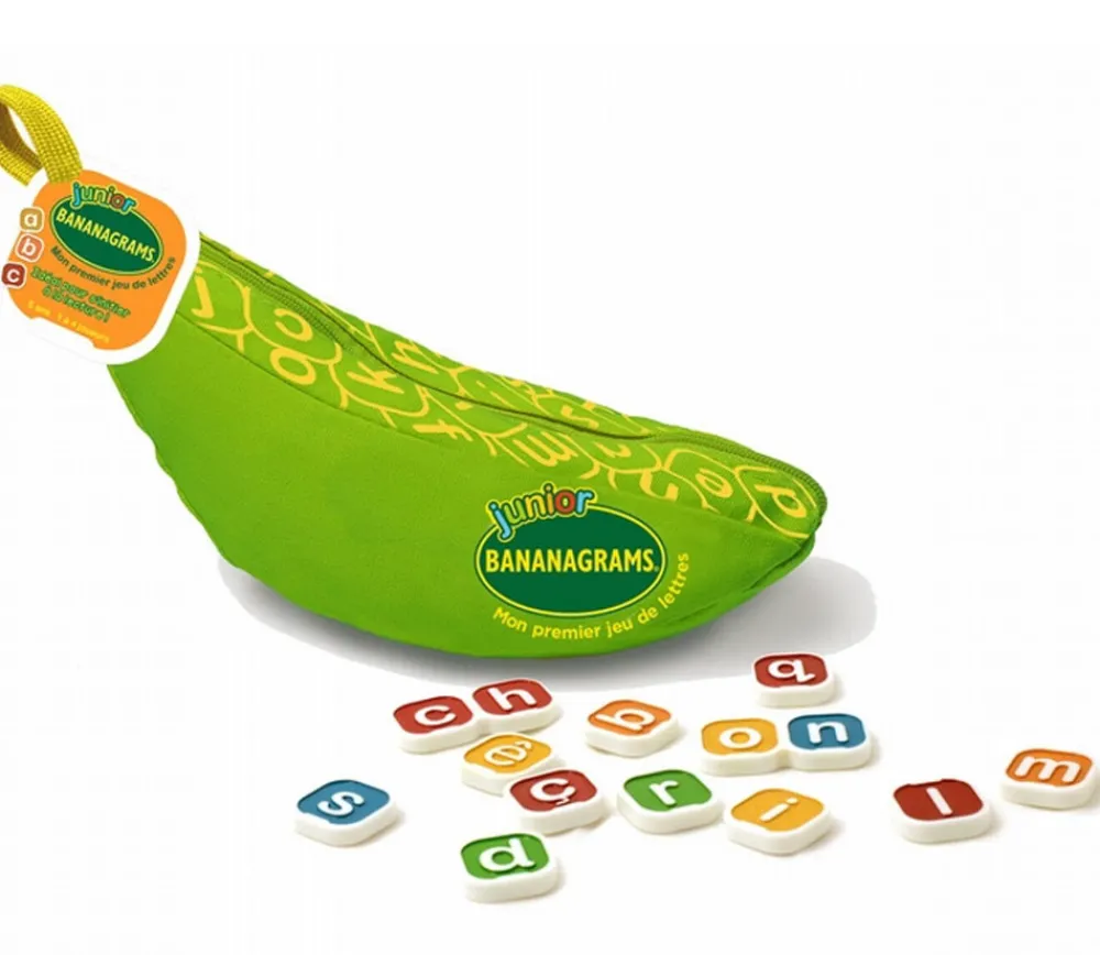 Tout Pour le Jeu Bananagrams junior mon premier jeu de lettres - banane verte version enfant