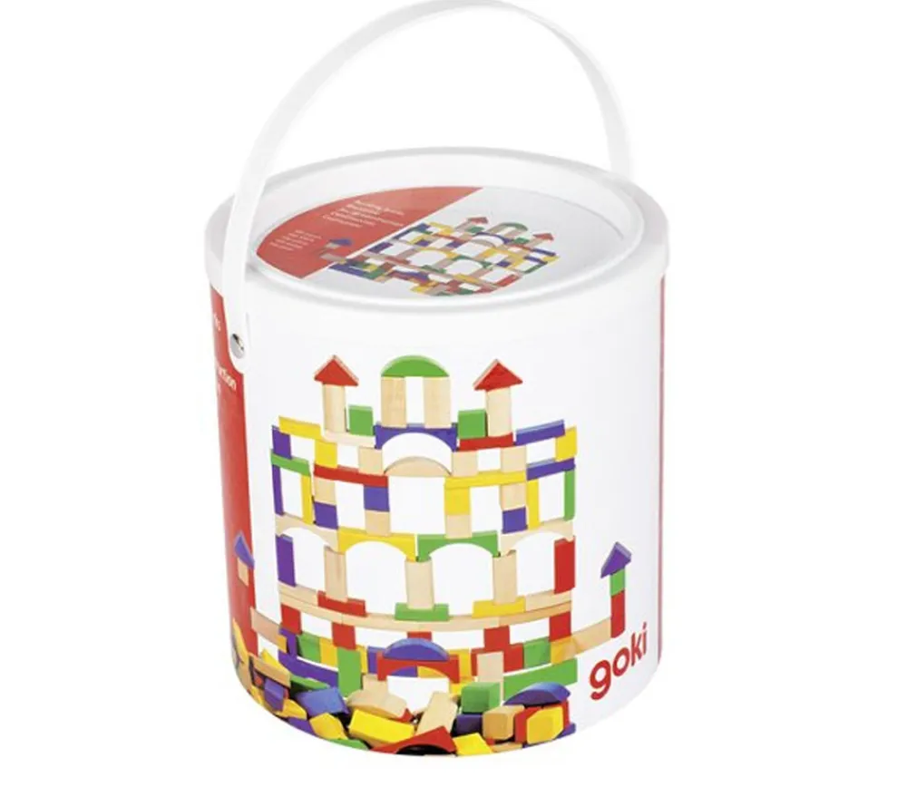 Enfant Tout Pour le Jeu Baril 100 blocs bois de construction colorés pour jeux