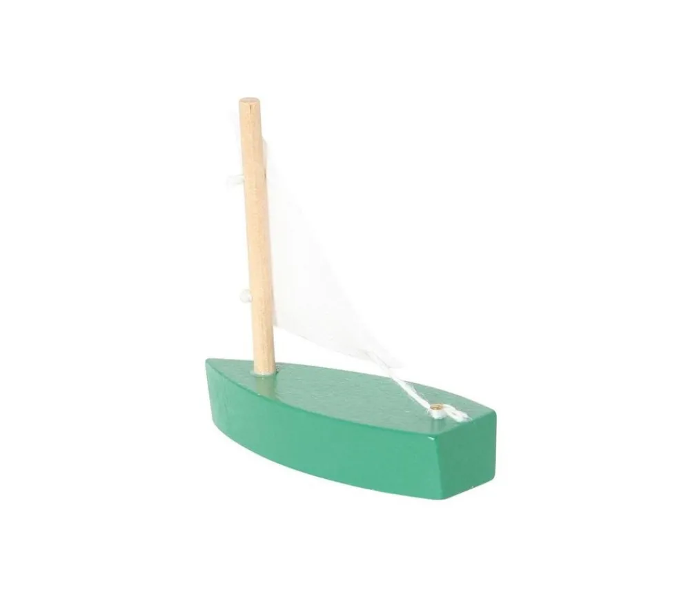 Tout Pour le Jeu Bateau en BOIS vert 62x25x65 mm