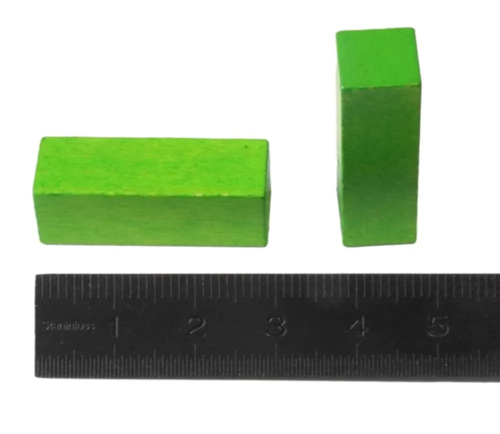 Tout Pour le Jeu Batonnet en bois vert de 3 cm - 10x10x30 mm